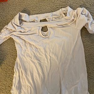 Quarter length off the shoulder top